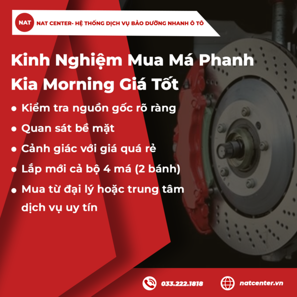 Kinh Nghiệm Mua Má Phanh Kia Morning Giá Tốt