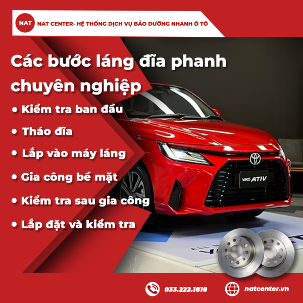 Các bước láng đĩa phanh chuyên nghiệp