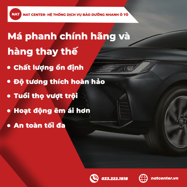 Má phanh chính hãng và hàng thay thế