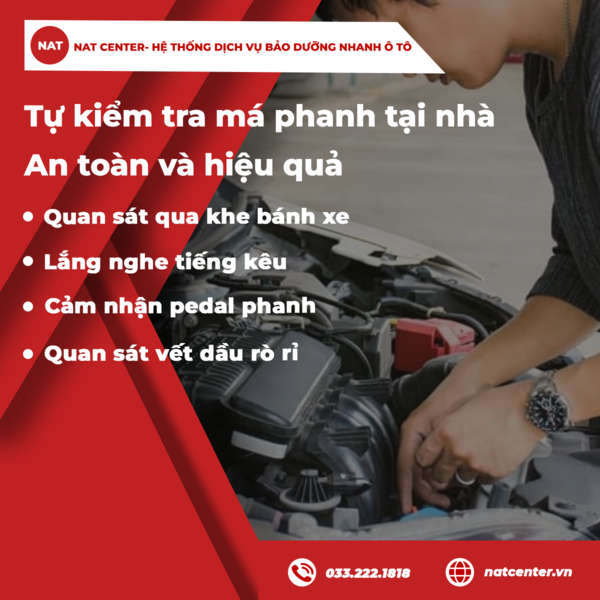 Tự kiểm tra má phanh tại nhà – An toàn và hiệu quả