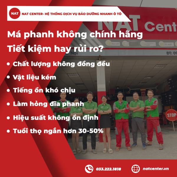 Má phanh không chính hãng – Tiết kiệm hay rủi ro?