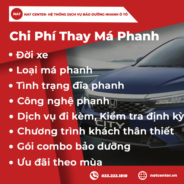 Chi Phí Thay Má Phanh