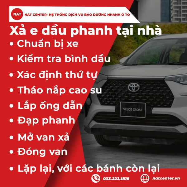 Các bước xả e dầu phanh ô tô cơ bản tại nhà