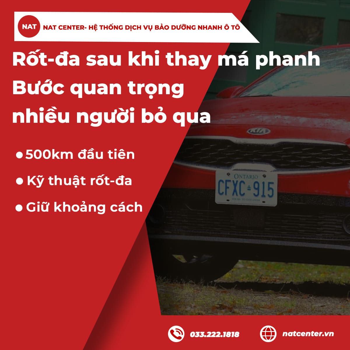 Rốt-đa sau khi thay má phanh - Bước quan trọng nhiều người bỏ qua