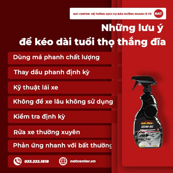 Những lưu ý để kéo dài tuổi thọ thắng đĩa