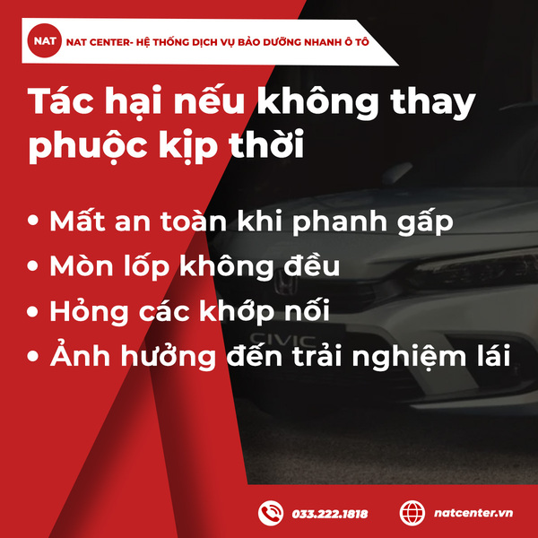 Tác hại nếu không thay phuộc kịp thời