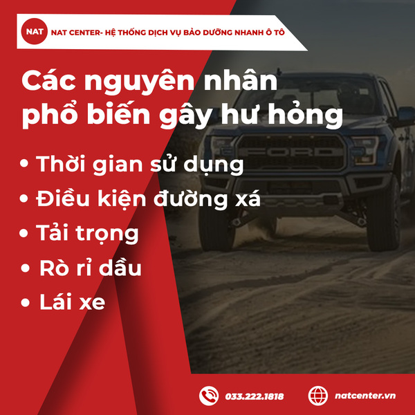 Các nguyên nhân phổ biến gây hư hỏng