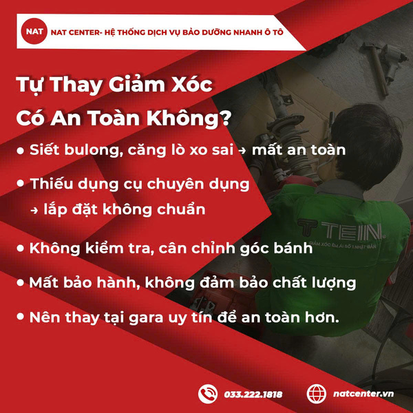 Tự thay giảm xóc có an toàn không