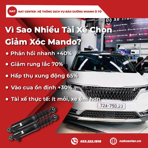 Vì sao nhiều tài xế chọn giảm xóc Mando
