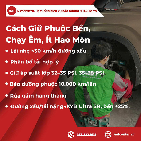 Cách giữ phuộc bền, chạy êm, ít hao mòn