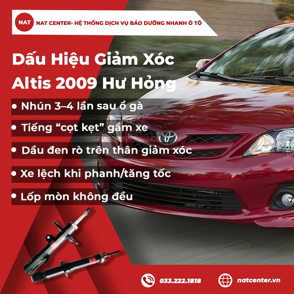 Các thương hiệu giảm xóc phổ biến cho Altis 2009