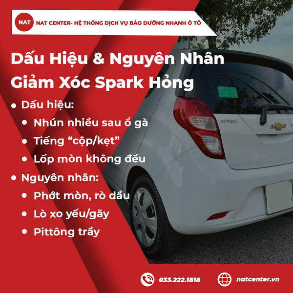 Dấu Hiệu & Nguyên Nhân Giảm Xóc Spark Hỏng