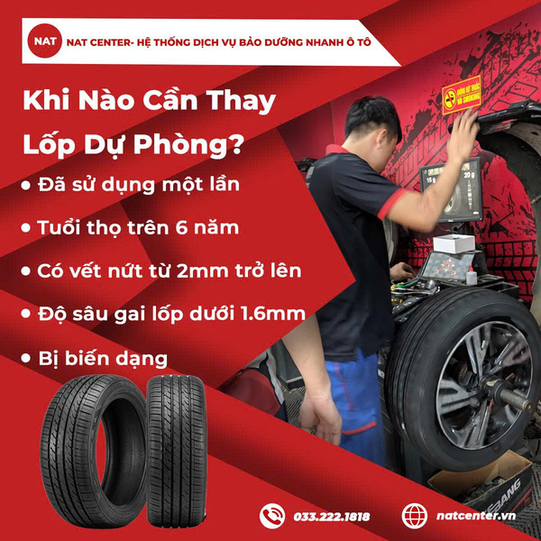 Khi nào cần thay lốp dự phòng?