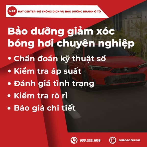 Bảo dưỡng giảm xóc bóng hơi chuyên nghiệp