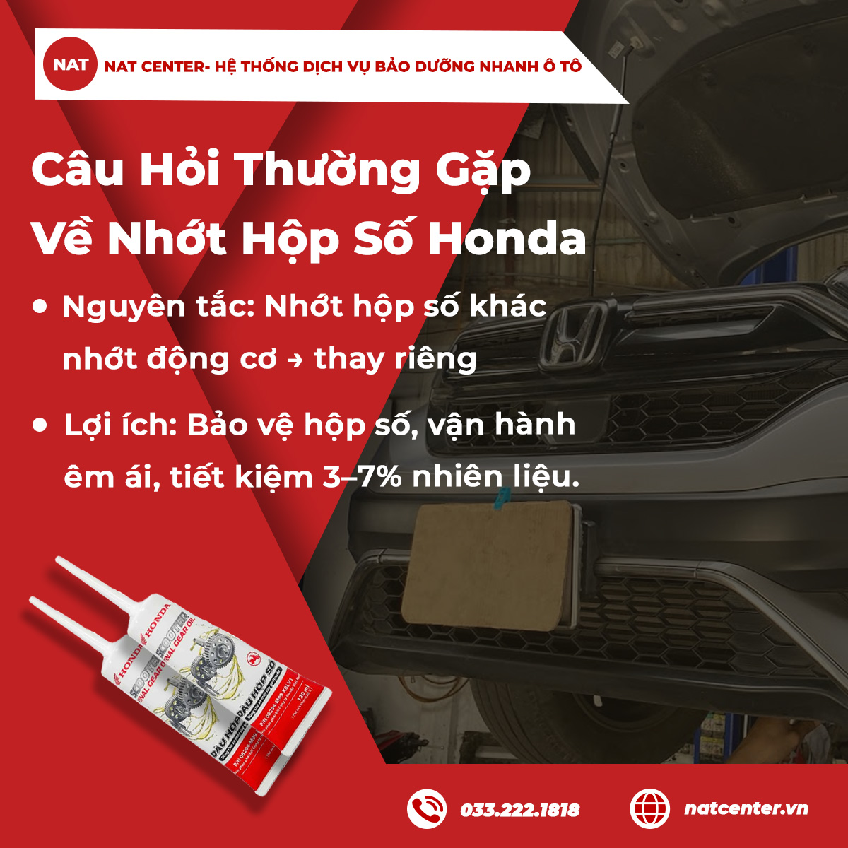 Câu hỏi thường gặp về nhớt hộp số Honda
