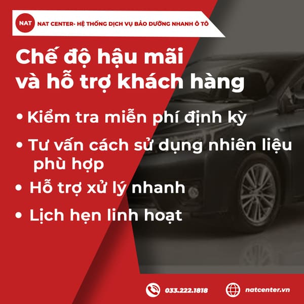 Chế độ hậu mãi và hỗ trợ khách hàng