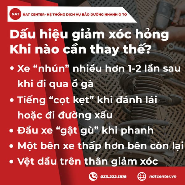Dấu Hiệu Cần Thay Giảm Xóc