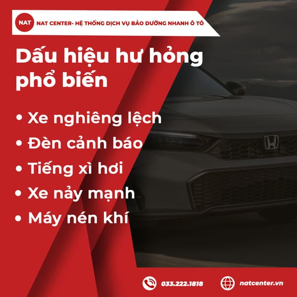 Dấu hiệu hư hỏng phổ biến