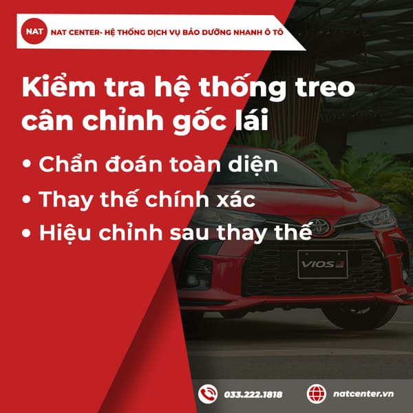 Kiểm tra toàn diện hệ thống treo & cân chỉnh gốc lái chính xác