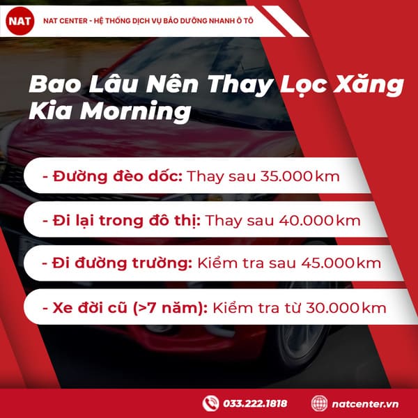 Bao Lâu Nên Thay Lọc Xăng Kia Morning
