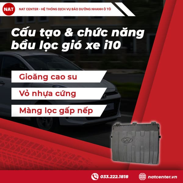 Cấu tạo & chức năng bầu lọc gió xe i10