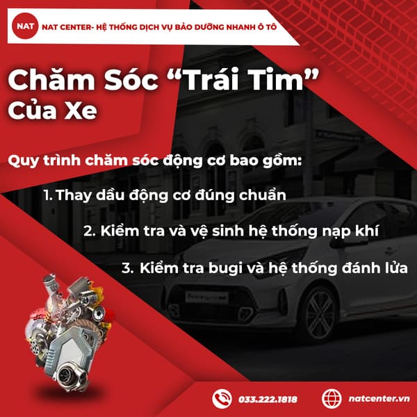 Chăm sóc "trái tim" của xe