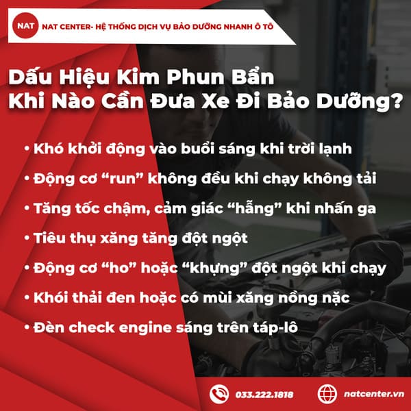 Dấu Hiệu Kim Phun Bẩn - Khi Nào Cần Đưa Xe Đi Bảo Dưỡng?