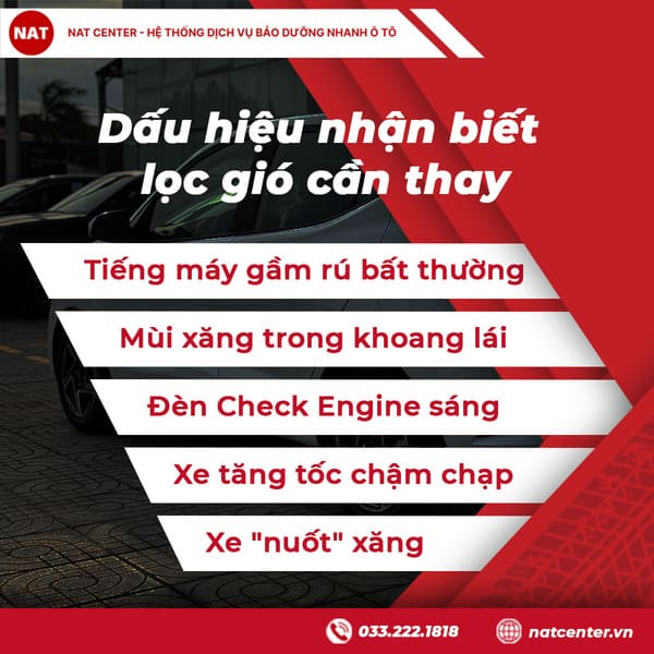 Dấu hiệu nhận biết lọc gió cần thay