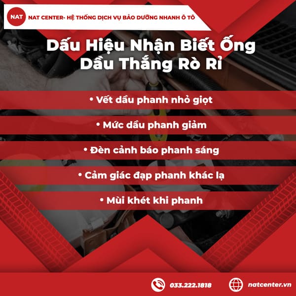 Dấu hiệu nhận biết ống dầu thắng rò rỉ