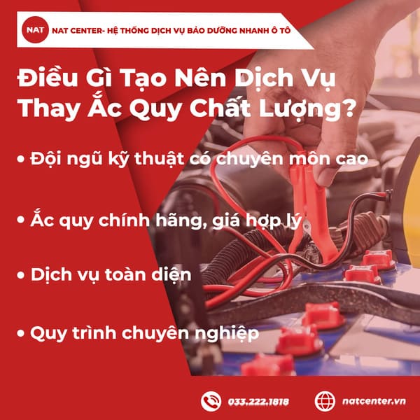 Điều Gì Tạo Nên Dịch Vụ Thay Ắc Quy Chất Lượng?