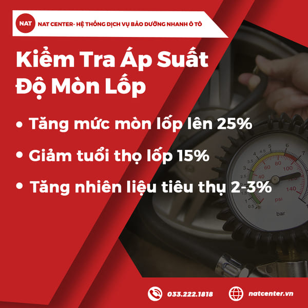 Kiểm Tra Áp Suất & Độ Mòn Lốp