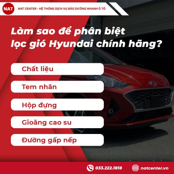 Làm sao để phân biệt lọc gió Hyundai chính hãng?