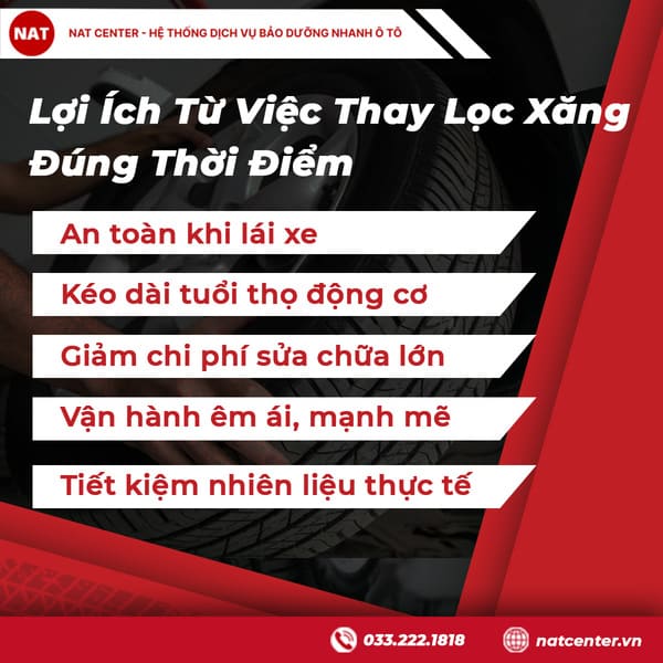 Lợi Ích Từ Việc Thay Lọc Xăng Đúng Thời Điểm