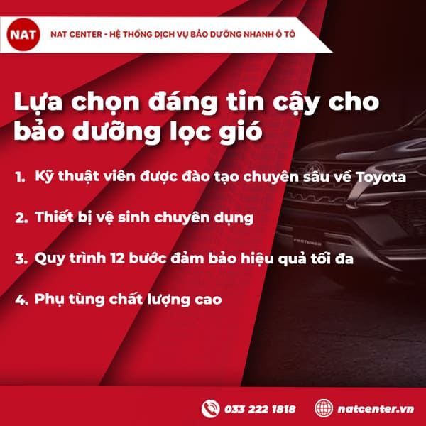 Lựa chọn đáng tin cậy cho bảo dưỡng lọc gió