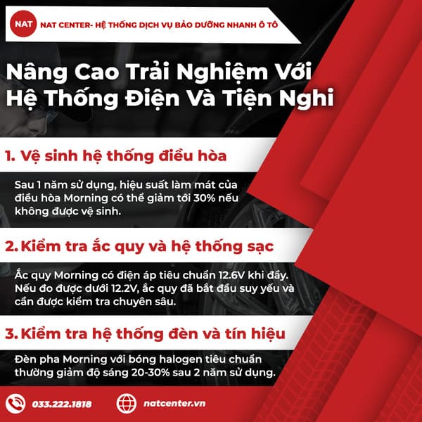 Nâng cao trải nghiệm với hệ thống điện và tiện nghi