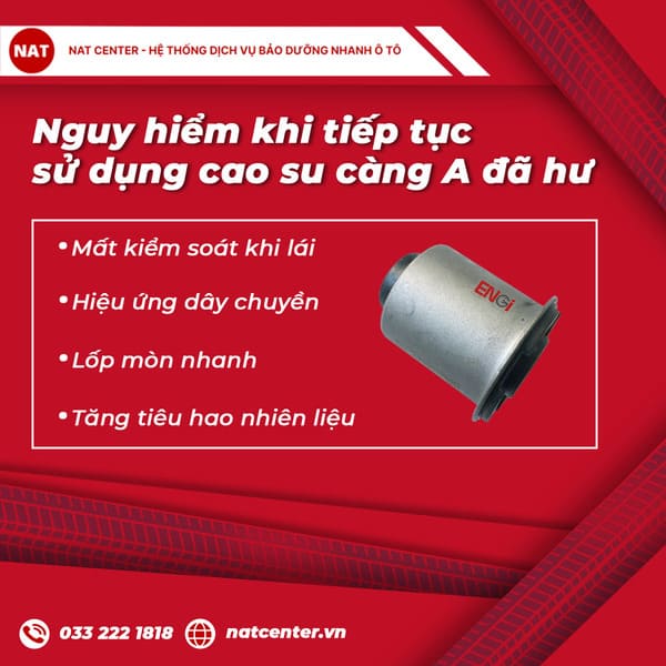 Nguy hiểm khi tiếp tục sử dụng cao su càng A đã hư