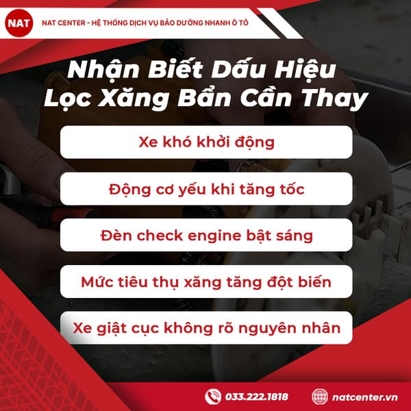 Nhận Biết Dấu Hiệu Lọc Xăng Bẩn Cần Thay