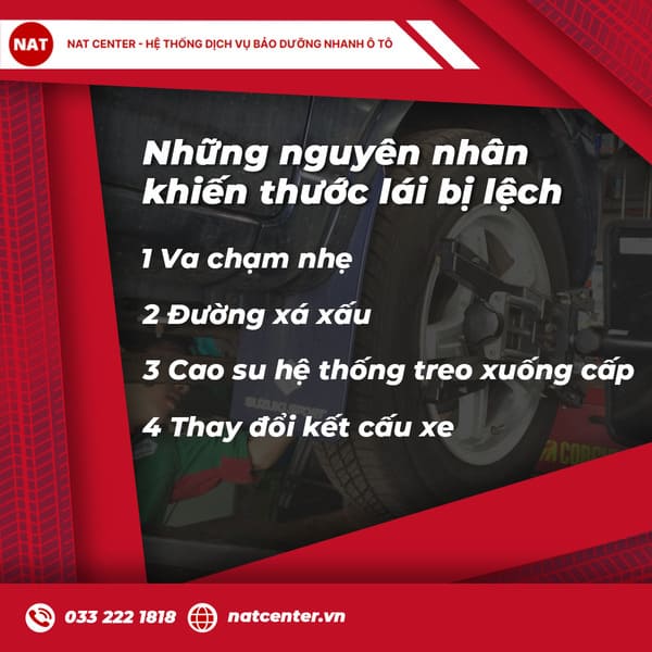 Những nguyên nhân khiến thước lái bị lệch
