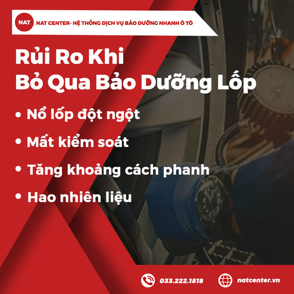 Những Rủi Ro Khi Bỏ Qua Bảo Dưỡng Lốp