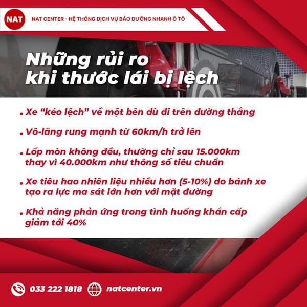 Những rủi ro khi thước lái bị lệch