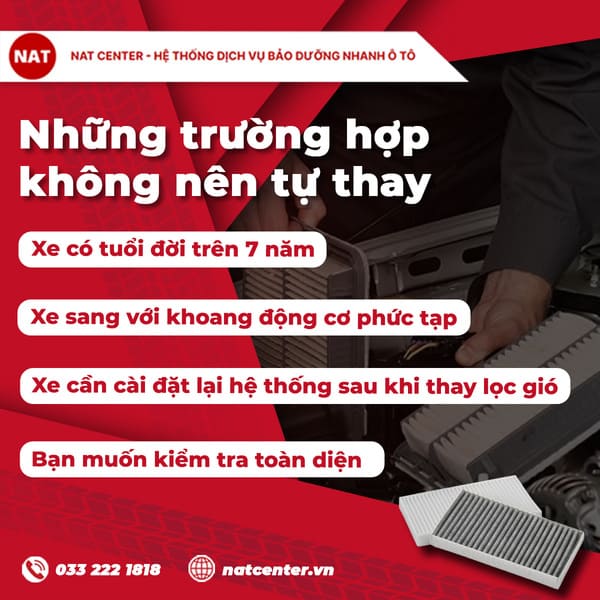 Những trường hợp không nên tự thay