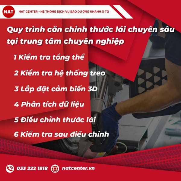 Quy trình căn chỉnh thước lái chuyên sâu tại trung tâm chuyên nghiệp
