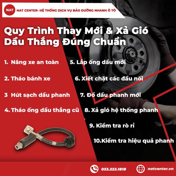 Quy trình thay mới & xả gió dầu thắng đúng chuẩn