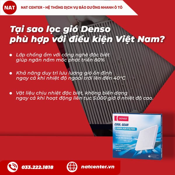 Tại sao lọc gió Denso phù hợp với điều kiện Việt Nam?