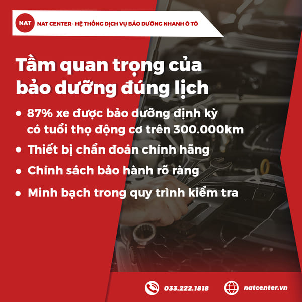Tầm quan trọng của bảo dưỡng đúng lịch