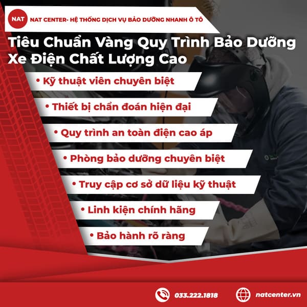 Tiêu chuẩn vàng cho quy trình bảo dưỡng xe điện chất lượng cao