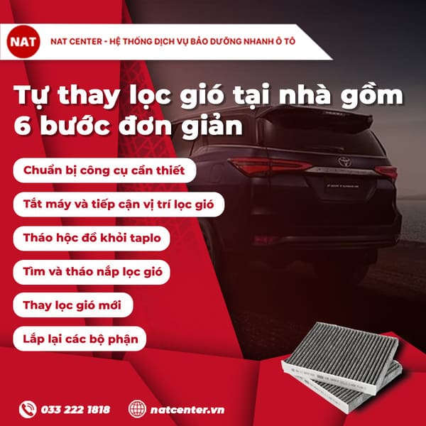Tự thay lọc gió tại nhà: 6 bước đơn giản cho người bận rộn