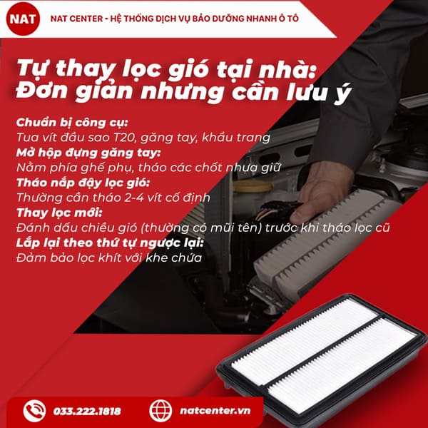 Tự thay lọc gió tại nhà: Đơn giản nhưng cần lưu ý