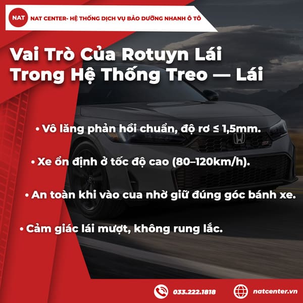 Vai trò của rotuyn lái trong hệ thống treo -- lái
