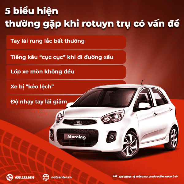 5 biểu hiện thường gặp khi rotuyn trụ có vấn đề